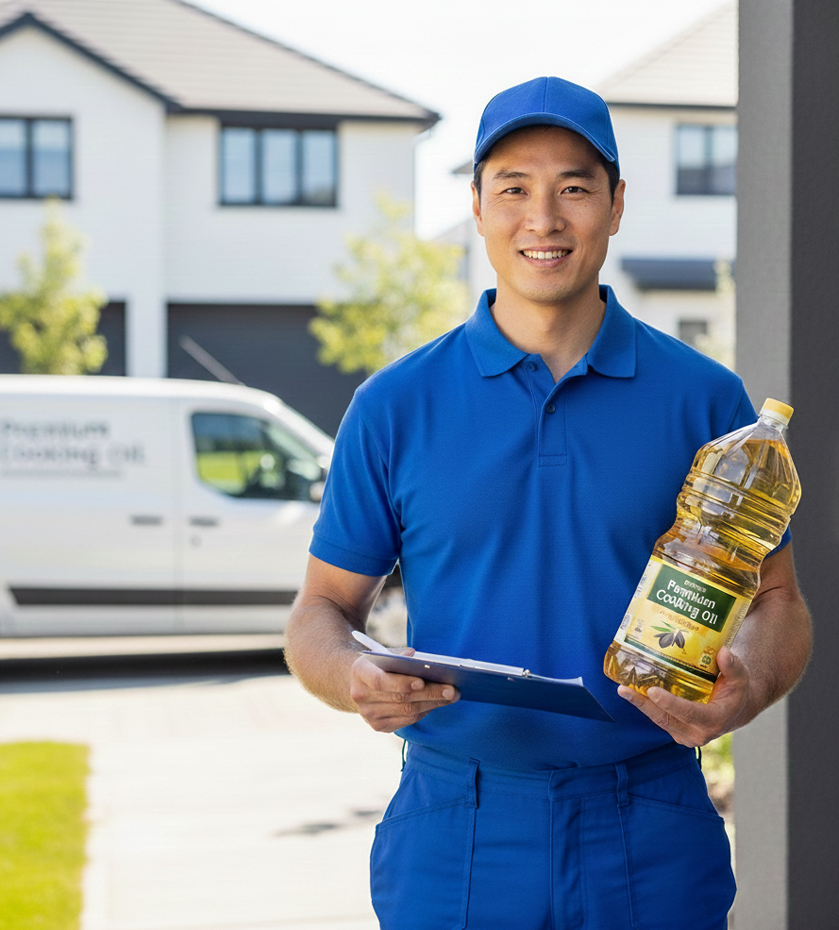 배송유 앱으로 매장 식용유 자동발주 관리하는 모습